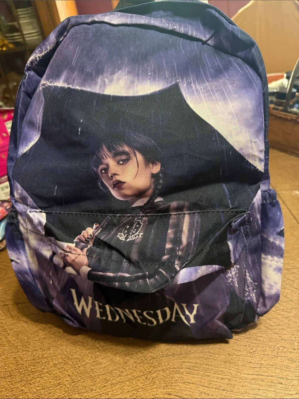 Wednesday-Inspired Kids Costume Backpack in Dark Purple